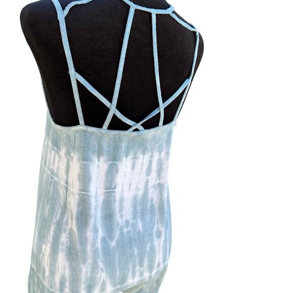 American Eagle soft & sexy teal and white women’s tank top size M - Picture 3 of 5